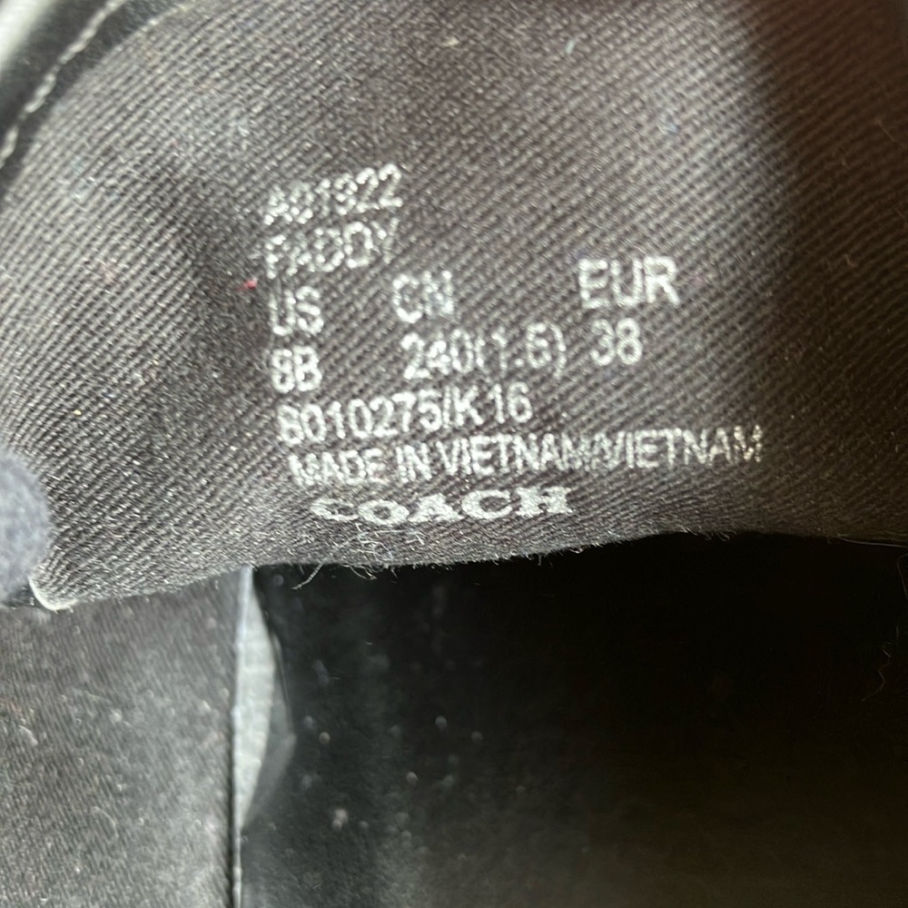 Coach Black and Gray Monogram Low-Top Sneakers Paddy Size 8 - Picture 7 of 9